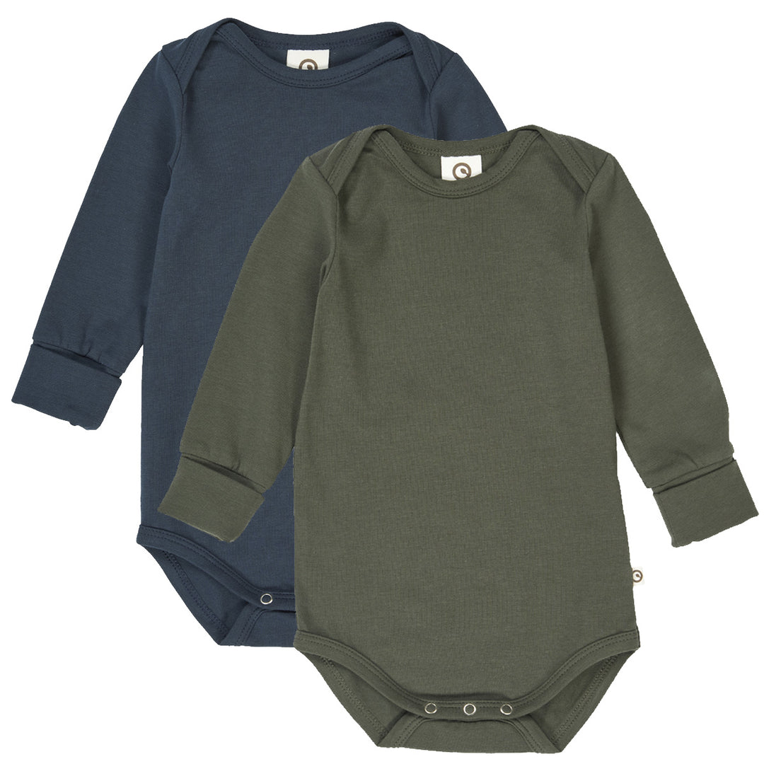 müsli RE-LOVED Langarmbody 2er-Pack Bodystockings Deep Green/ Night Blue 690000283