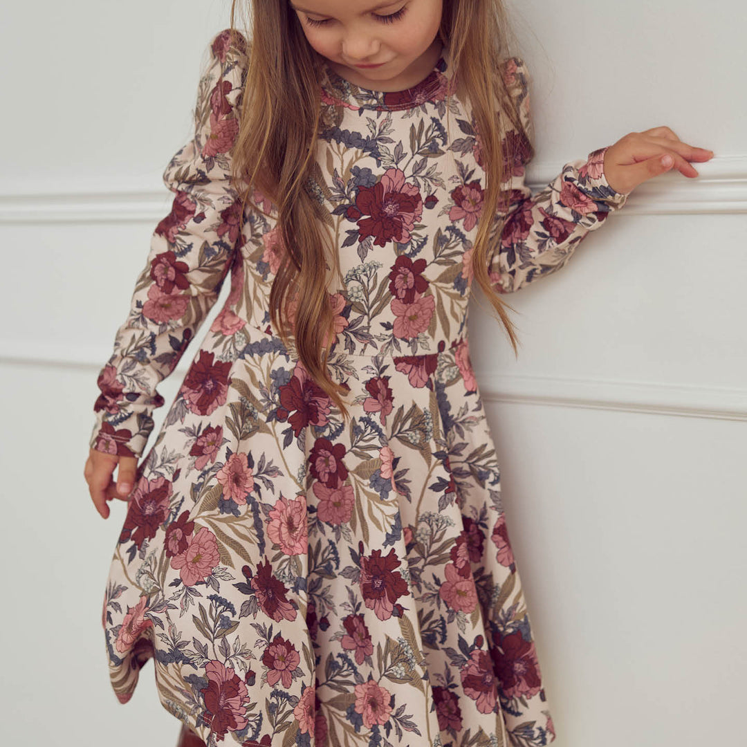 müsli RE-LOVED Langarmkleid Dress Nightingale/ Root/ Nostalgia rose 690000252