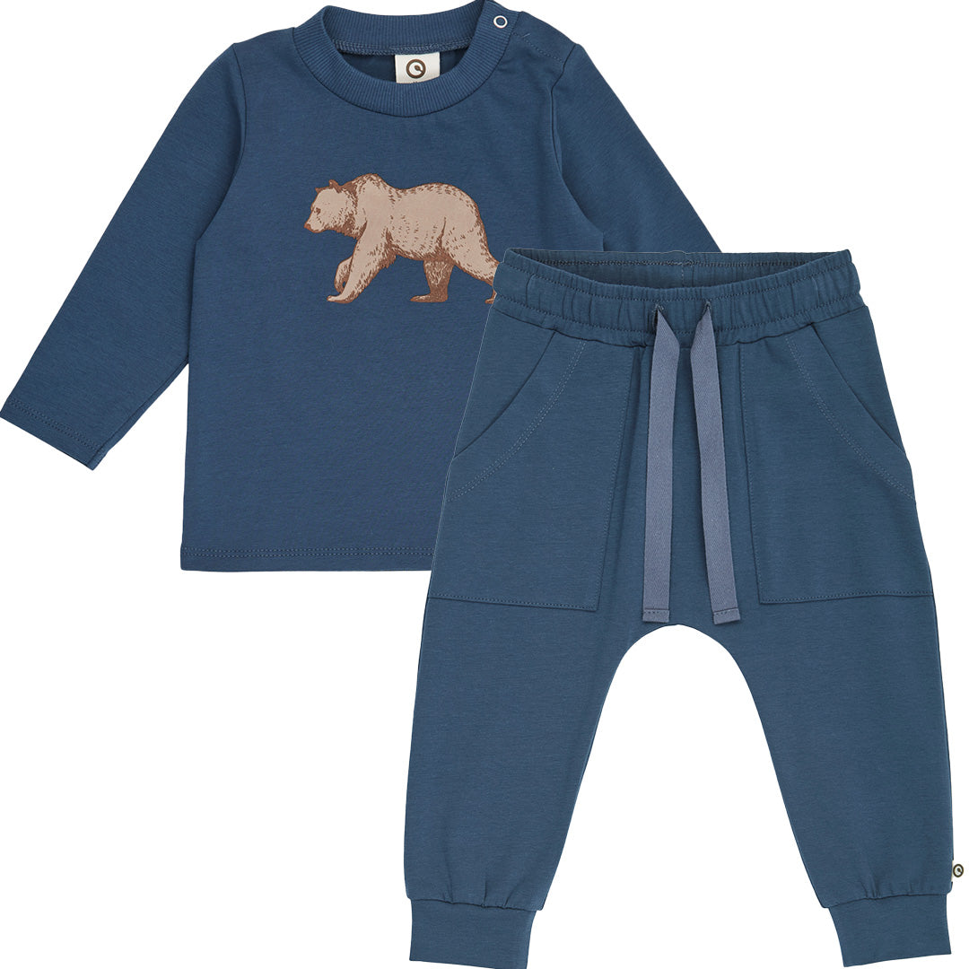 müsli Set aus Babyhose und Babylangarmshirt L_S Tee Navy 019403101