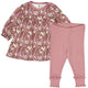 müsli Set aus Babykleid und Babyleggings Bodystockings Nostalgia rose/ Root/ Oak 690000272