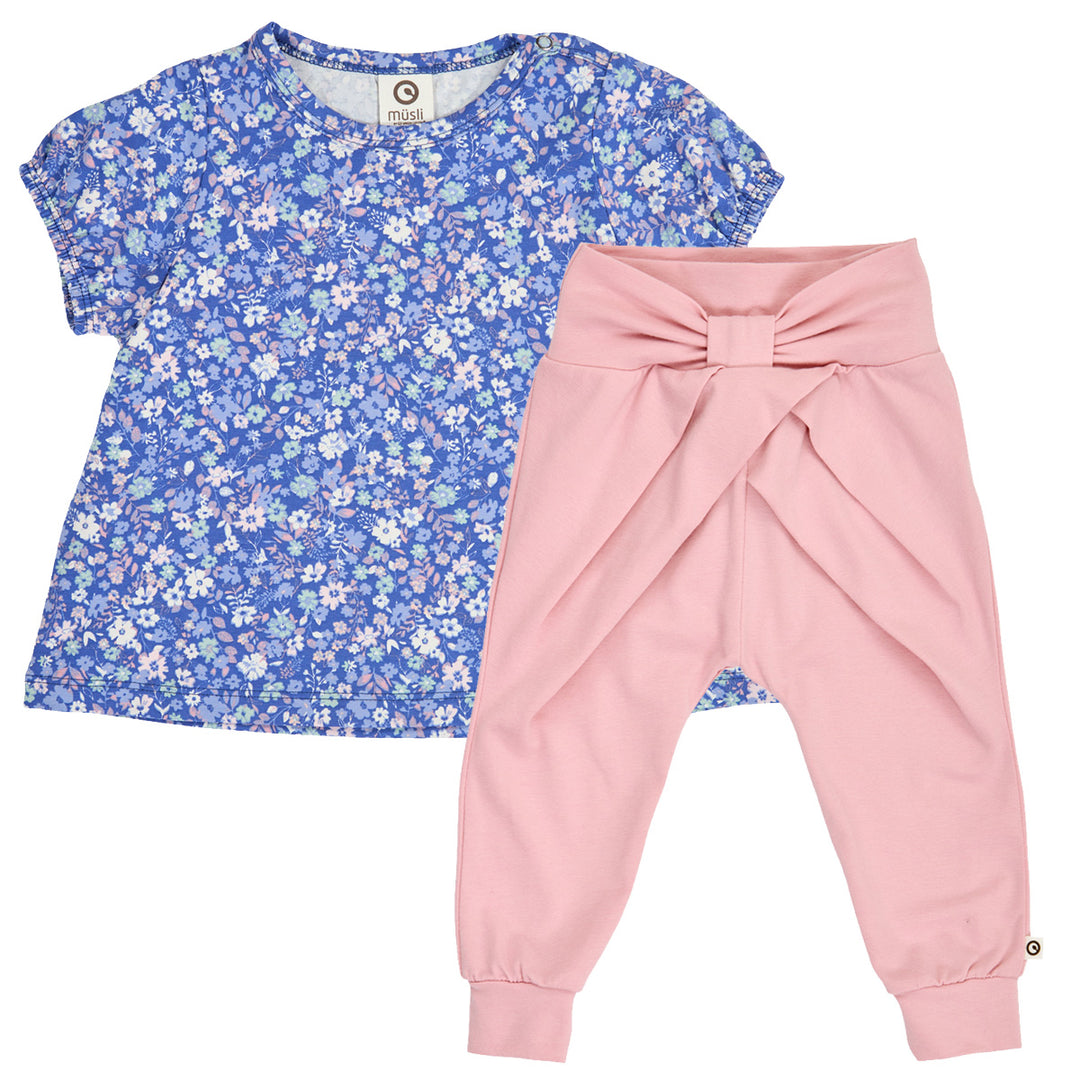 müsli Set aus Babyshirt und Hose Bodystockings Azure blue/ Nectar/ Tofu 690000307
