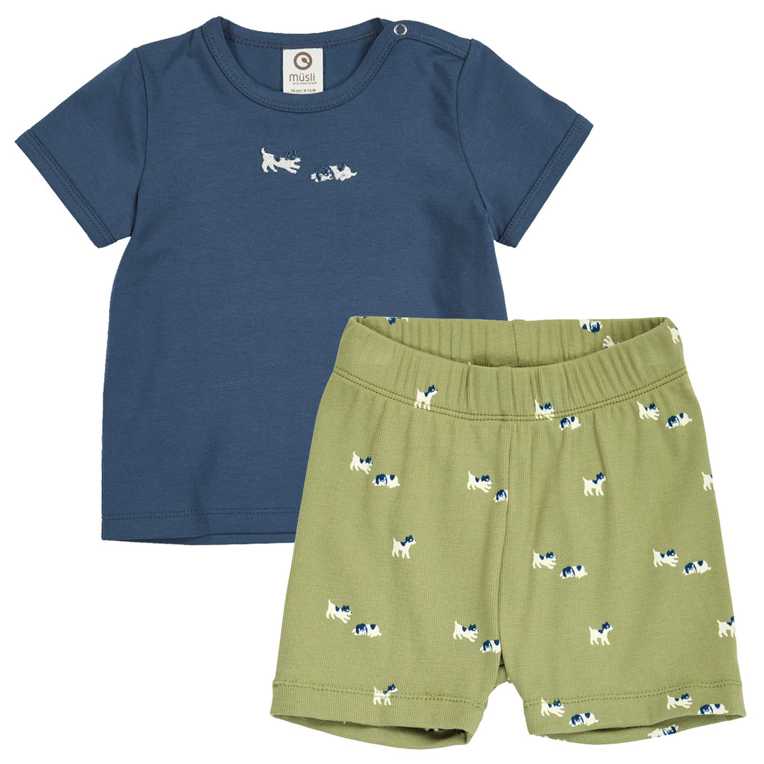 müsli Set aus Babyshirt und Shorts Bodystockings Spring/ Navy/ Tofu 690000303