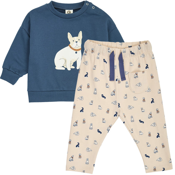 müsli Set aus Babysweatshirt und Hose Pants Oak/ Walnut/ Navy 690000337