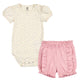 müsli Set aus Kurzarmbody und Babyshorts Bodystockings Tofu/ Nectar/ shell blue 690000313