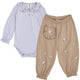müsli Set aus Langarmbody und Babyhose Bodystockings Mauve 014381301