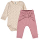 müsli Set aus Langarmbody und Babyhose Bodystockings Oak/ Nostalgia rose/ Beige 690000251