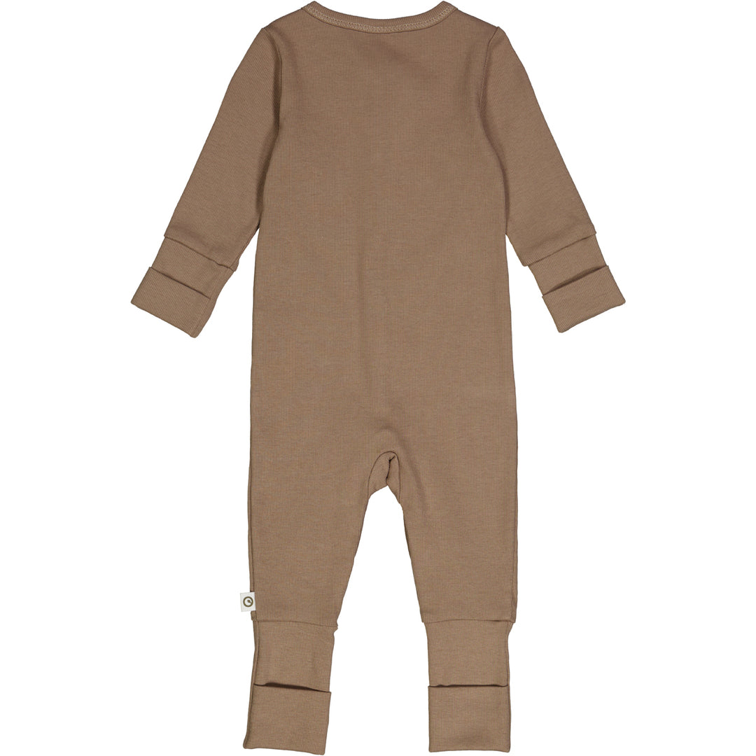 müsli Strampler mit Füßen Bodystockings Walnut 017080802