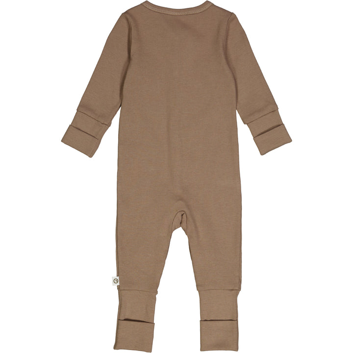 müsli Strampler mit Füßen Bodystockings Walnut 017080802