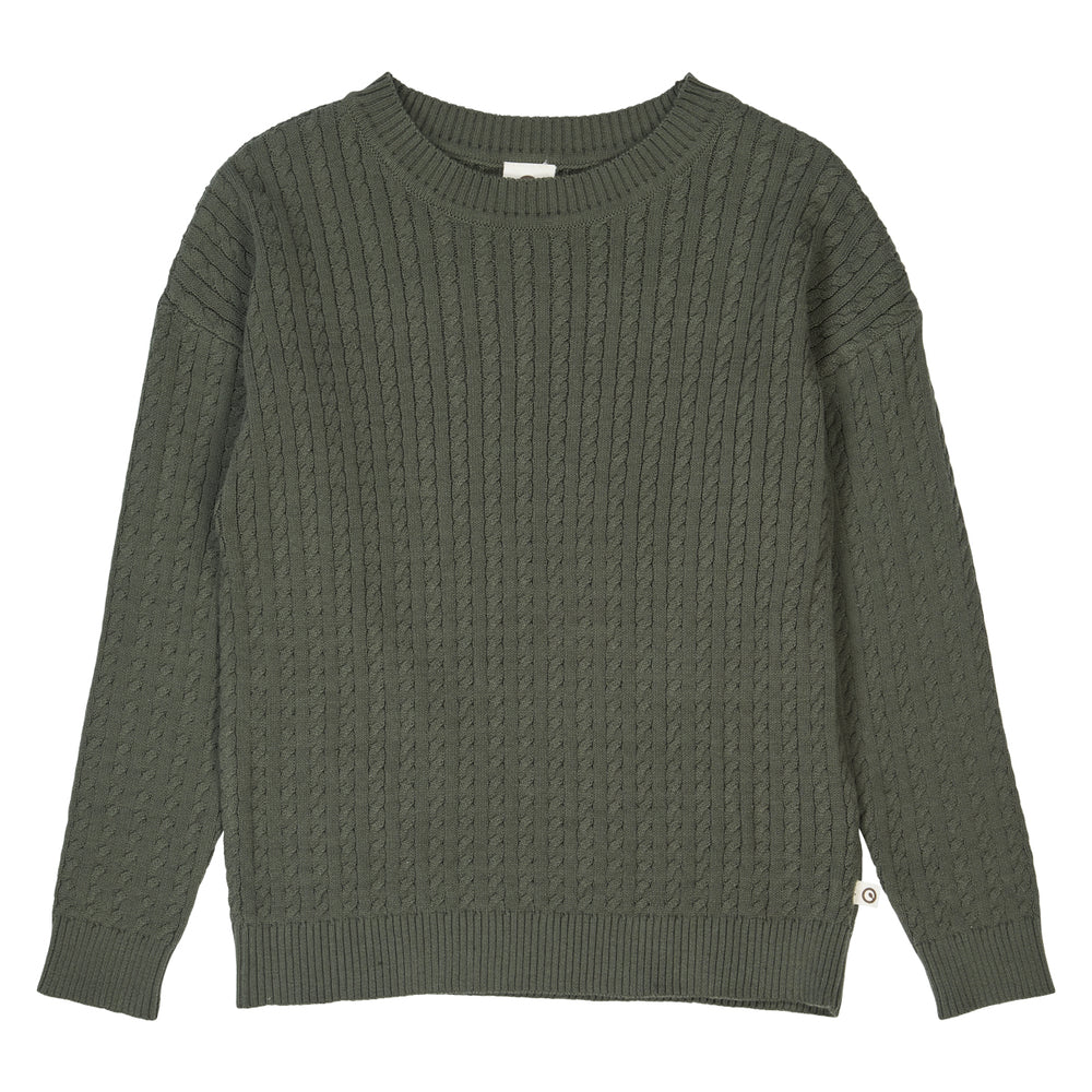 müsli Strickpullover L_S Tee Deep green 019040401