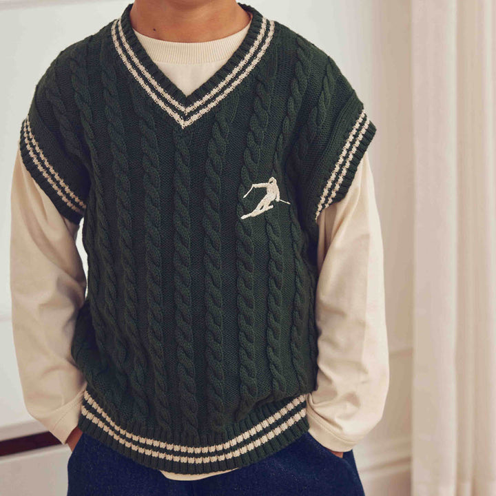 müsli Strickpullunder L_S Tee Forest green 019591801