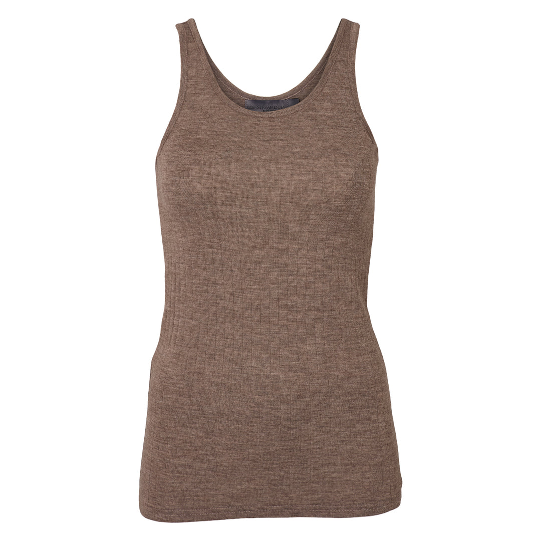 Conservandum Tank Top S_S Tee Walnut melange 821000012