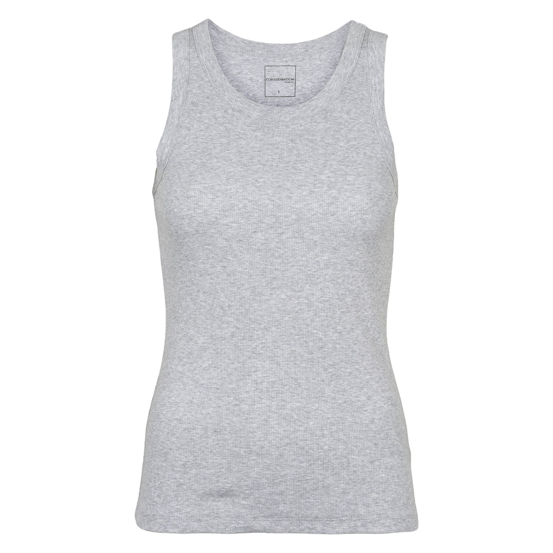 Conservandum Tank Top S_S Tee Pale greymarl 207670000