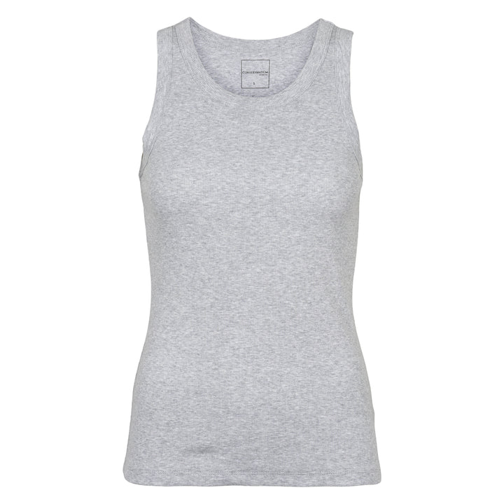 Conservandum Tank Top S_S Tee Pale greymarl 207670000