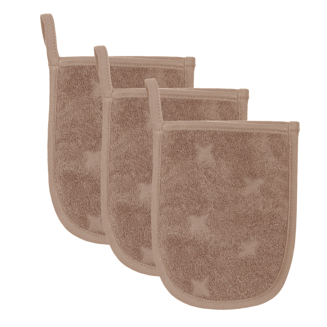müsli Waschhandschuh 3er-Pack Bathrobes & Towels Walnut 017080802